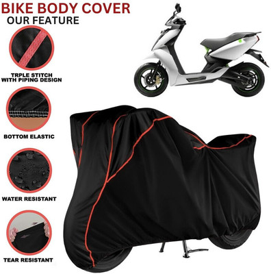 kerwa Waterproof Two Wheeler Cover for Ather(450 X, Black, Red)