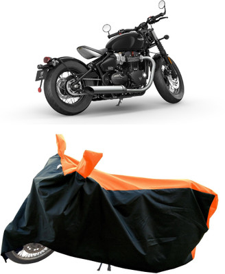 DeepShakshi AUTOMOTIVE Waterproof Two Wheeler Cover for Triumph(Bonneville Bobber, Orange)