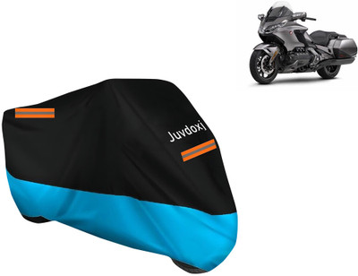 Juvdoxj Waterproof Two Wheeler Cover for Honda(Gold Wing, Blue)