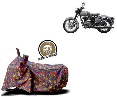 AUTOCAD Waterproof Two Wheeler Cover for Royal Enfield(Classic Gunmetal, Multicolor)