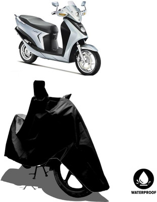 Amexride Waterproof Two Wheeler Cover for Hero(Leap Hybrid SES BS6, Black)