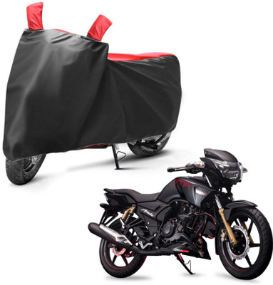 sowelar Waterproof Two Wheeler Cover for TVS(Apache RTR 180, Black, Red)
