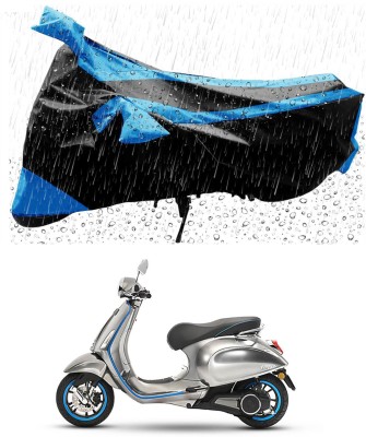 Furious3D Two Wheeler Cover for Piaggio(Vespa LX, Blue, Black)