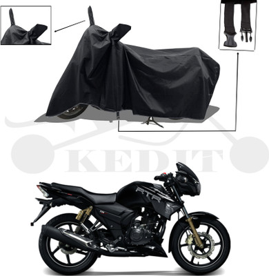 KEDIT Two Wheeler Cover for TVS(Apache RTR 160, Black)