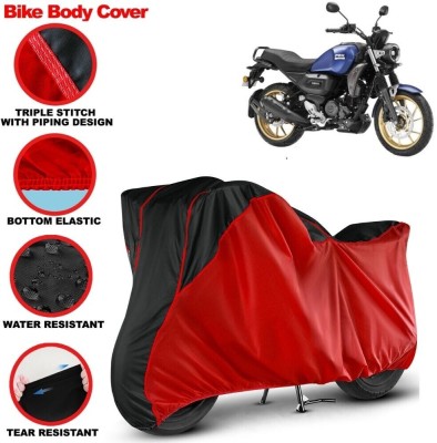 Grizzly Two Wheeler Cover for Yamaha(FZ-X, Black, Red)