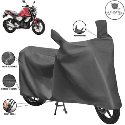 MADAFIYA Waterproof Two Wheeler Cover for Yamaha(FZ S V3, Grey)