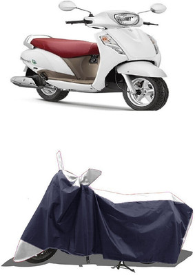 SUGASHRI Waterproof Two Wheeler Cover for Suzuki(Access SE, White, Blue)
