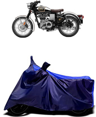 VESMEI Two Wheeler Cover for Royal Enfield(Classic Gunmetal BS6, Blue)