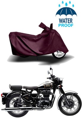 Ascension Waterproof Two Wheeler Cover for Royal Enfield(Classic Chrome, Maroon)