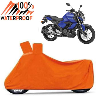 Autoinnovation Waterproof Two Wheeler Cover for Yamaha(FZ-S Fi Version 3.0, Orange)