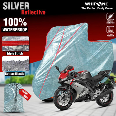 Whipone Waterproof Two Wheeler Cover for Yamaha(R15 V3, Silver)