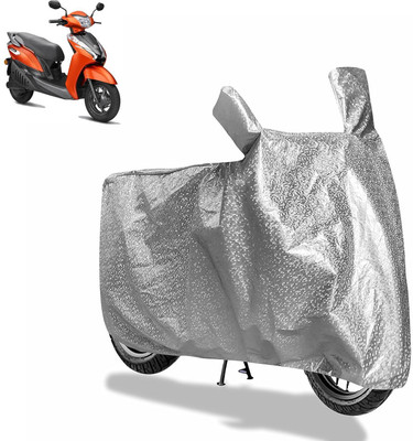 Rhtdm Waterproof Two Wheeler Cover for Ampere(Silver)