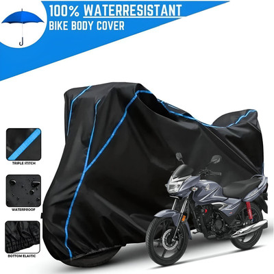 Starvin Waterproof Two Wheeler Cover for Royal Enfield(Himalayan, Black, Blue)