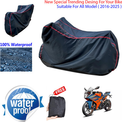 AUTOCAD Waterproof Two Wheeler Cover for KTM(RC 390 BS6, Black)