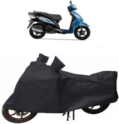 ENTIRELY ELITE Waterproof Two Wheeler Cover for TVS(Wego, Black)