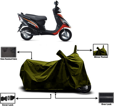 Amexride Two Wheeler Cover for TVS(Scooty Streak, Green)