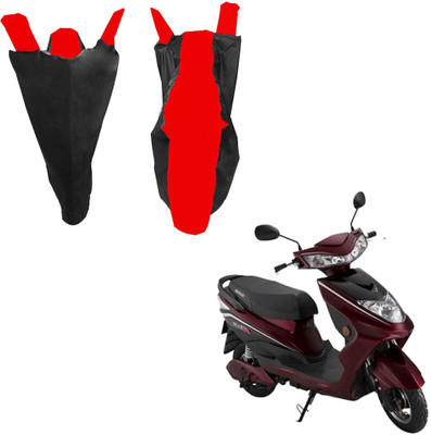 RiderShine Waterproof Two Wheeler Cover for Okinawa(Ridge, Black, Red)