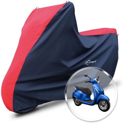 Neodrift Two Wheeler Cover for Bajaj(Chetak, Red, Black)