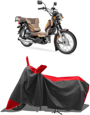 GROFATIK Two Wheeler Cover for TVS(Heavy Duty Super XL, Red, Black)
