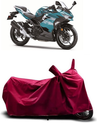 Coxtor Waterproof Two Wheeler Cover for Kawasaki(Ninja 400 BS6, Maroon)