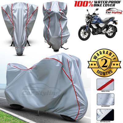Car Styling Waterproof Two Wheeler Cover for Yamaha(FZ, Silver, Red)