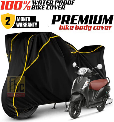 FBC Waterproof Two Wheeler Cover for Suzuki(Access 125, Black)