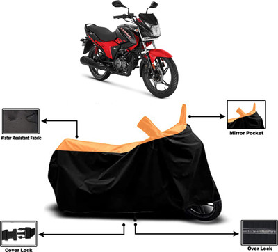 Amexride Two Wheeler Cover for Hero(New Glamour BS6, Orange)