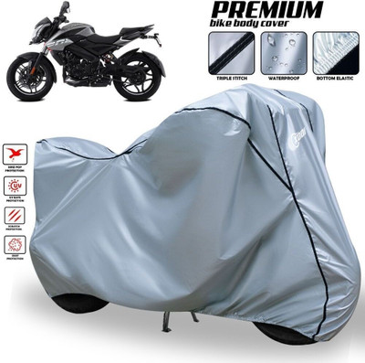 AutoGalaxy Waterproof Two Wheeler Cover for Bajaj(Pulsar NS200 BS6, Silver, Black)