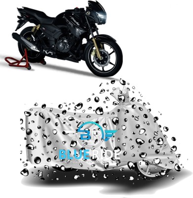 BLUERIDE Two Wheeler Cover for TVS(Apache RTR 180, Silver)