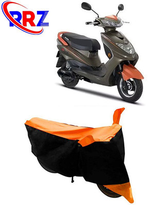 RRZ Waterproof Two Wheeler Cover for Okinawa(Ridge Plus, Black, Orange)