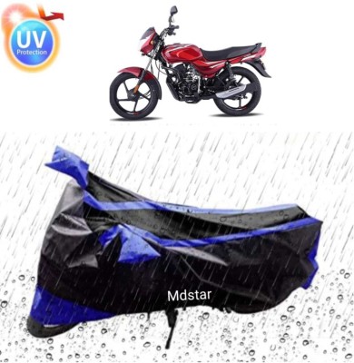 Mdstar Waterproof Two Wheeler Cover for Yamaha(Alpha BS6, Blue, Black)