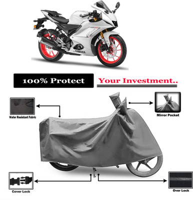 Amexride Two Wheeler Cover for Yamaha(R15 V3, Grey)