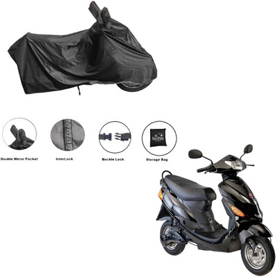 RiderShine Waterproof Two Wheeler Cover for Hero(Electric Wave Dx, Black)
