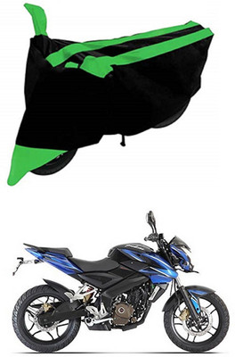 Mdstar Waterproof Two Wheeler Cover for Bajaj(Pulsar 200NS FI, Green, Black)