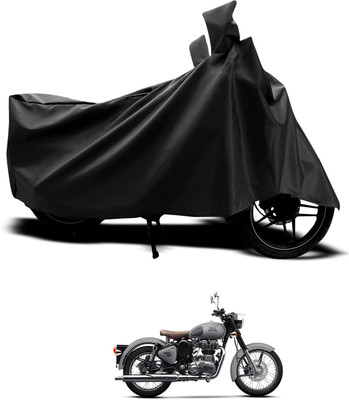 CODOKI Waterproof Two Wheeler Cover for Royal Enfield(Classic 500, Black)