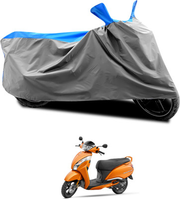 PAGORA Waterproof Two Wheeler Cover for TVS(Jupiter 125, Grey, Blue)