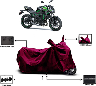 Amexride Two Wheeler Cover for Kawasaki(Z650 BS6, Maroon)