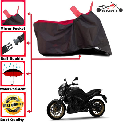 KEDIT Two Wheeler Cover for Bajaj(Dominar 250, Red, Black)