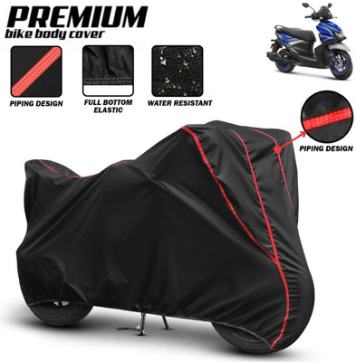 Mwiss Waterproof Two Wheeler Cover for Yamaha(RayZR 125, Black, Red)