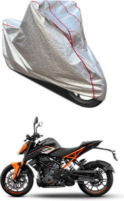 PAGORA Waterproof Two Wheeler Cover for KTM(250 Duke, Silver)