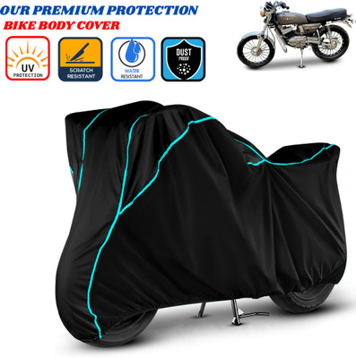 Delphinium Waterproof Two Wheeler Cover for Yamaha(RX 100, Black)