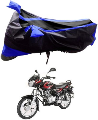 Genipap Two Wheeler Cover for Bajaj(Discover 125 DTS-i, Black, Blue)