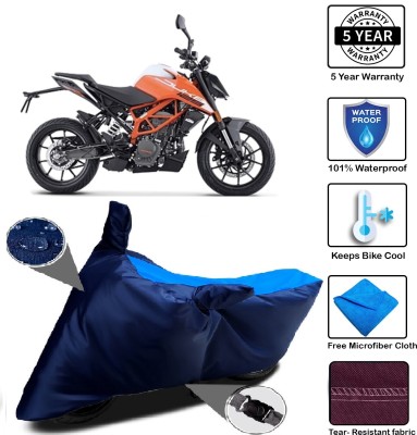 MISSION COLLECTION Waterproof Two Wheeler Cover for KTM(200 Duke, Blue)