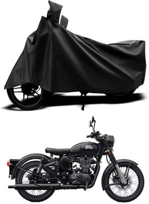 AASHTIK MART Two Wheeler Cover for Royal Enfield(Classic 350 Signals, Black)