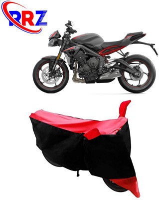 RRZ Waterproof Two Wheeler Cover for Triumph(Street Triple RS, Black, Red)