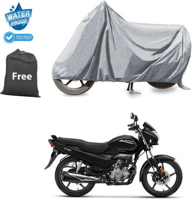CODOKI Waterproof Two Wheeler Cover for Hero(Super Splendor, Silver)