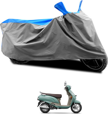 PAGORA Waterproof Two Wheeler Cover for Suzuki(Access, Grey, Blue)