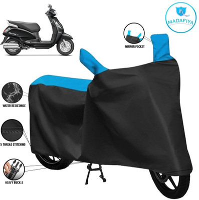 MADAFIYA Waterproof Two Wheeler Cover for Suzuki(Access 125, Black)