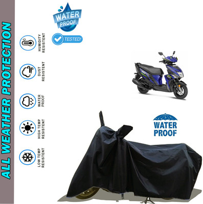 AutoGalaxy Waterproof Two Wheeler Cover for Yamaha(Cygnus Ray ZR BS6, Black)