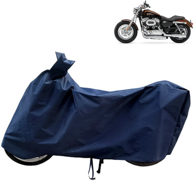 Horseyaart Waterproof Two Wheeler Cover for Harley Davidson(1200 Custom, Blue)